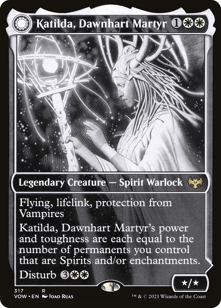 Image of Katilda, Dawnhart Martyr (Showcase) (VOW-317) - Innistrad: Crimson Vow: (Showcase, Double Faced Transform) Foil