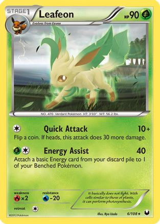 Image of Leafeon 006  - Reverse Holofoil Dark Explorers - Rare
