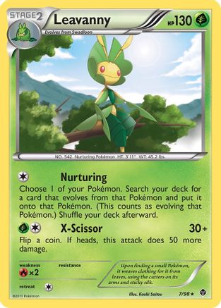 Image of Leavanny (7) 007  - Reverse Holofoil Emerging Powers - Rare