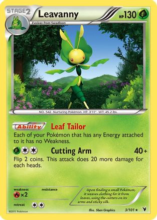 Image of Leavanny 003  - Reverse Holofoil Noble Victories - Holo Rare