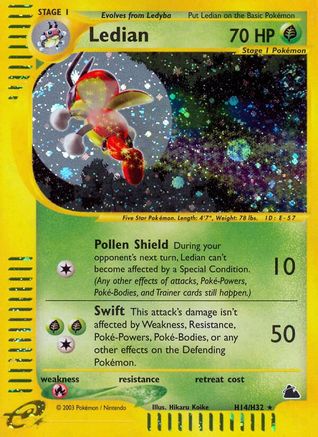 Image of Ledian (H14) H14  - Holofoil Skyridge - Holo Rare