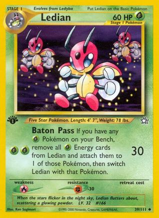Image of Ledian 039/111  - 1st Edition Neo Genesis - Uncommon