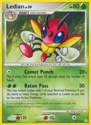 Image of Ledian 060  - Reverse Holofoil Legends Awakened - Uncommon