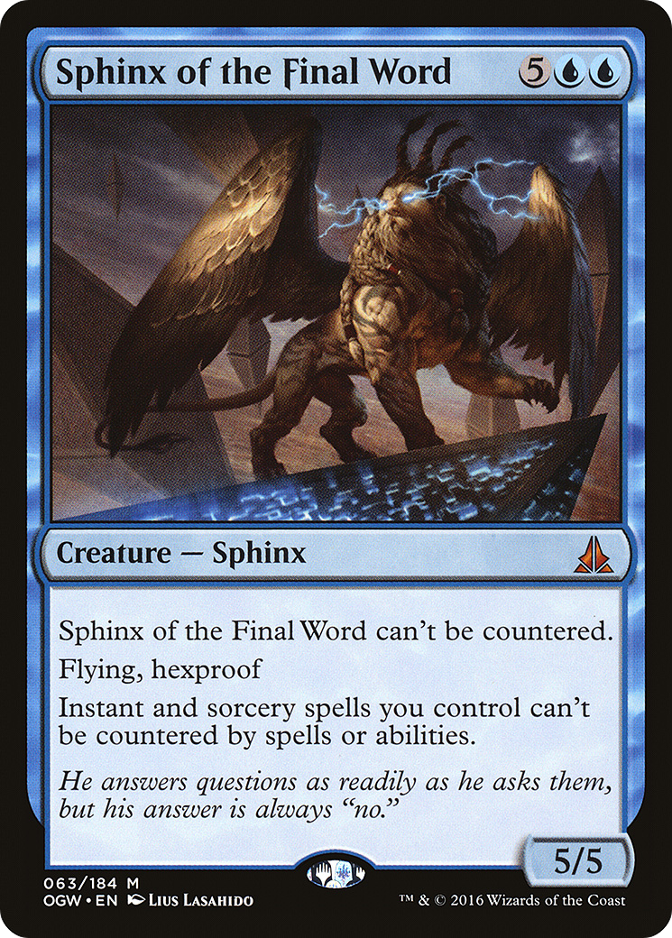 Image of Sphinx of the Final Word (OGW-063) - Oath of the Gatewatch