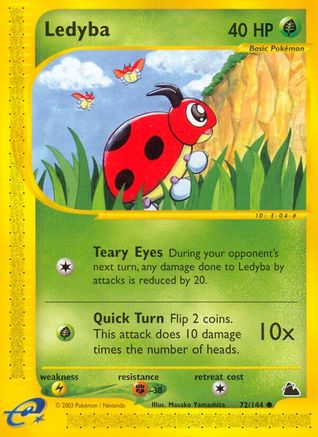 Image of Ledyba (72) 072  - Reverse Holofoil Skyridge - Common