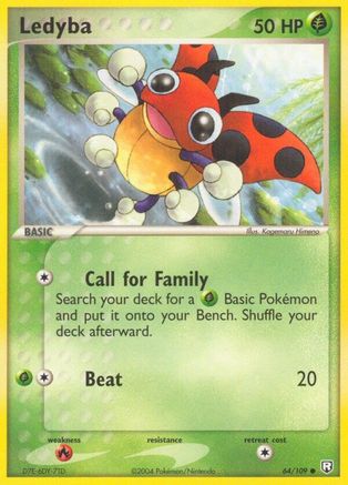 Image of Ledyba 064  - Reverse Holofoil Team Rocket Returns - Common