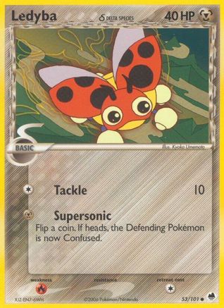 Image of Ledyba (Delta Species) 053/101  Dragon Frontiers - Common