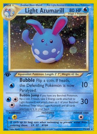 Image of Light Azumarill 013/105  - Unlimited Holofoil Neo Destiny - Holo Rare