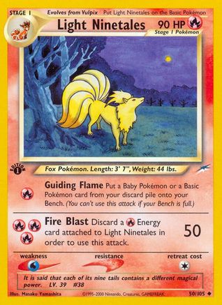 Image of Light Ninetales 050/105  - 1st Edition Neo Destiny - Uncommon