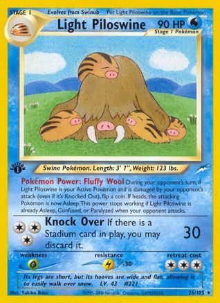 Image of Light Piloswine 026  - Unlimited Neo Destiny - Rare