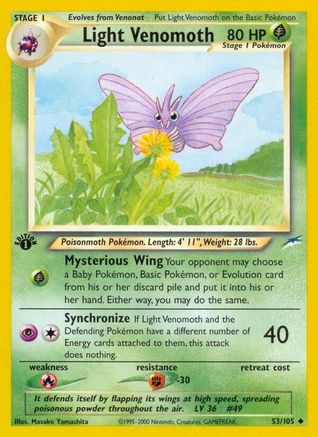 Image of Light Venomoth 053/105  - Unlimited Neo Destiny - Uncommon