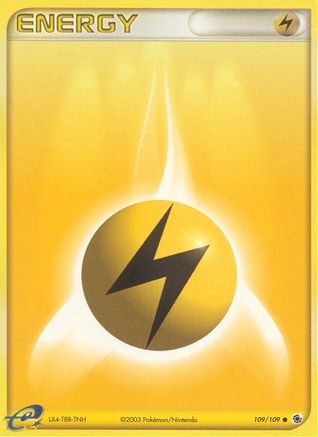 Image of Lightning Energy 109/109  - Reverse Holofoil Ruby and Sapphire - Common