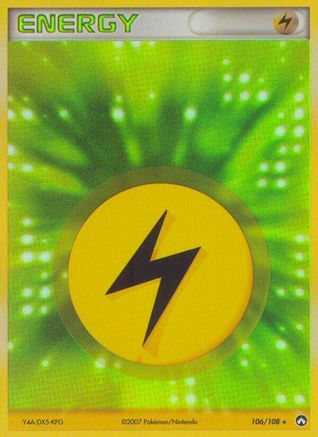 Image of Lightning Energy 106  - Holofoil Power Keepers - Rare
