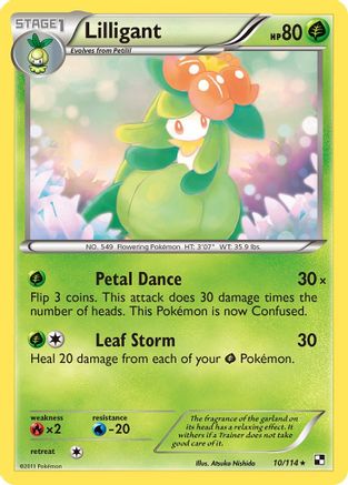 Image of Lilligant 010/114  - Reverse Holofoil Black and White - Rare