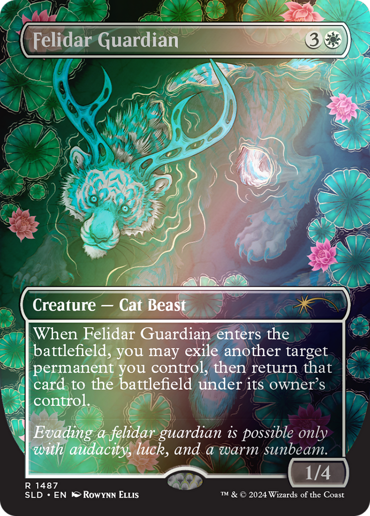 Image of Felidar Guardian (Rainbow Foil) (SLD-1487★) - Secret Lair Drop (Borderless) Foil