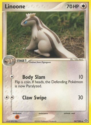 Image of Linoone 034  - Reverse Holofoil Emerald - Uncommon
