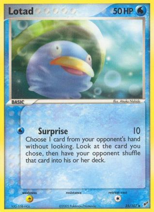 Image of Lotad 035/107  - Reverse Holofoil Deoxys - Uncommon