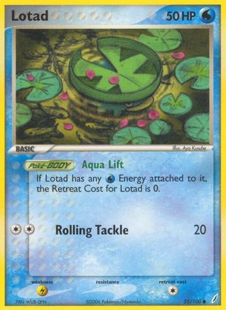 Image of Lotad 055/100  - Reverse Holofoil Crystal Guardians - Common