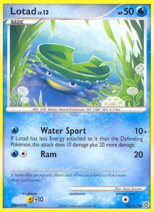 Image of Lotad 092/132  Secret Wonders - Common