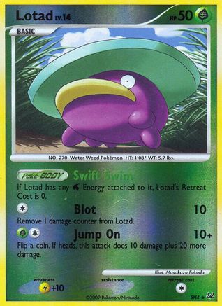 Image of Lotad (Shiny) SH4  - Reverse Holofoil Platinum - Shiny Holo Rare