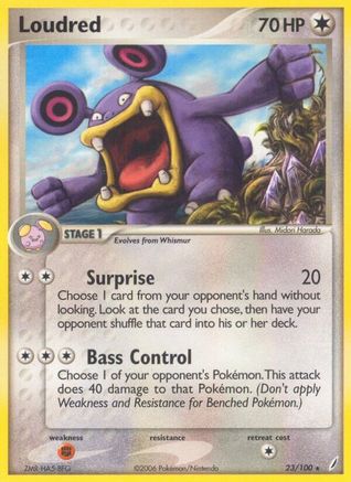 Image of Loudred 023/100  Crystal Guardians - Rare