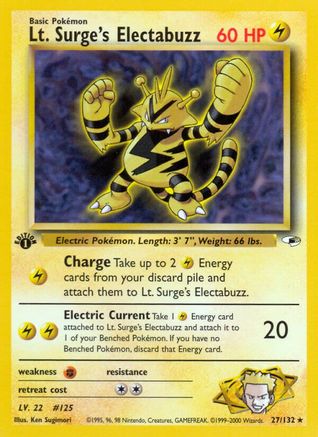 Image of Lt. Surge's Electabuzz (27) 027/132  - Unlimited Gym Heroes - Rare