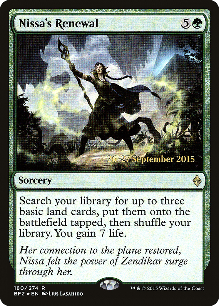 Image of Nissa's Renewal (PRE-180S) - Battle for Zendikar Promos Foil
