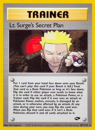 Image of Lt. Surge's Secret Plan 107/132  - Unlimited Gym Challenge - Rare