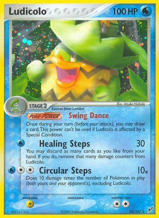 Image of Ludicolo 010/107  - Reverse Holofoil Deoxys - Holo Rare