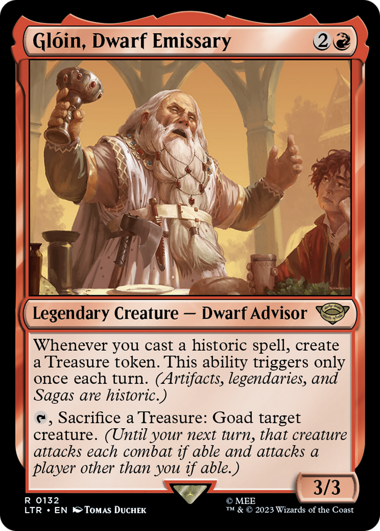 Image of Gloin, Dwarf Emissary (LTR-132) - The Lord of the Rings: Tales of Middle-earth Foil