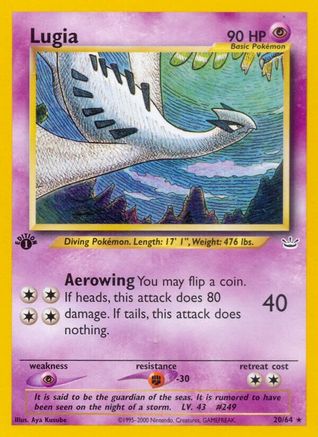Image of Lugia 020/64  - 1st Edition Neo Revelation - Rare