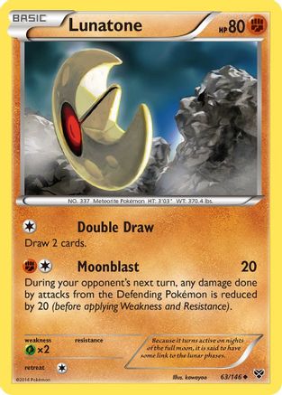 Image of Lunatone 063  XY Base Set - Uncommon