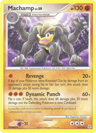Image of Machamp 031  - Reverse Holofoil Diamond and Pearl - Rare