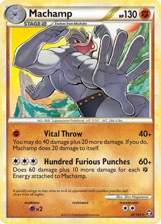 Image of Machamp 026  - Reverse Holofoil Triumphant - Rare