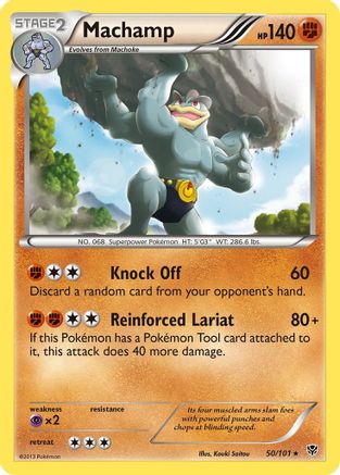 Image of Machamp (50) 050  - Reverse Holofoil Plasma Blast - Rare