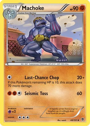 Image of Machoke 048  - Reverse Holofoil Plasma Blast - Uncommon