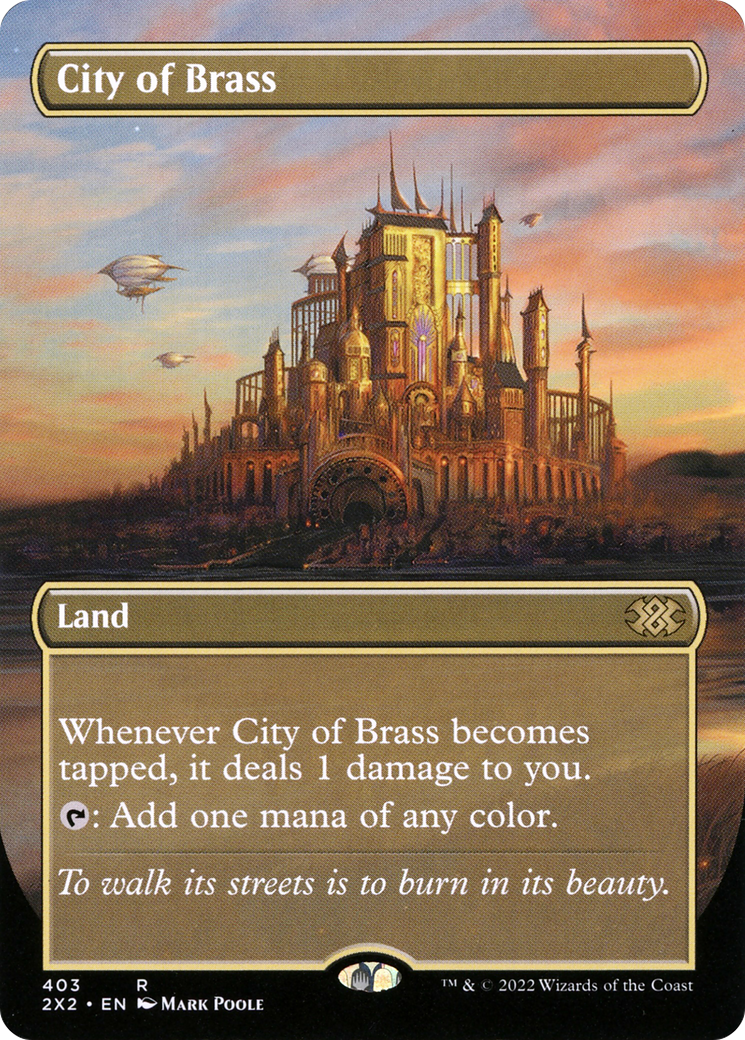 Image of City of Brass (Borderless) (2X2-403) - Double Masters 2022 (Borderless) Foil