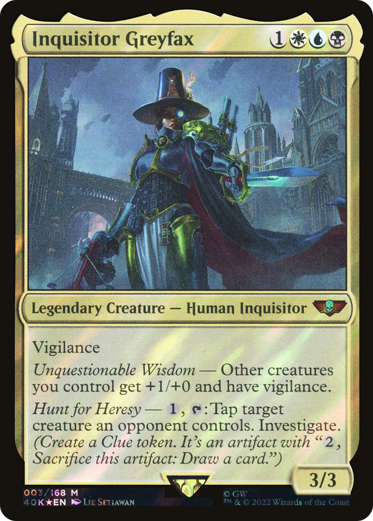 Image of Inquisitor Greyfax (Surge Foil) (40K-003) - Warhammer 40,000 Commander Foil