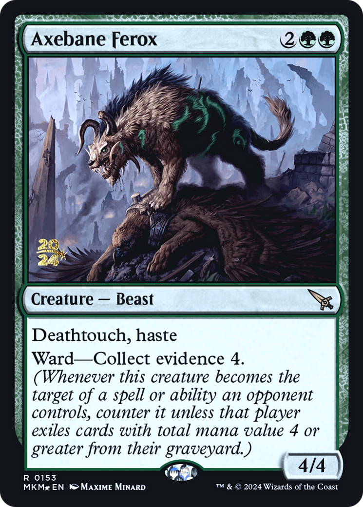 Image of Axebane Ferox (PRE-153) - Murders at Karlov Manor Promos Foil