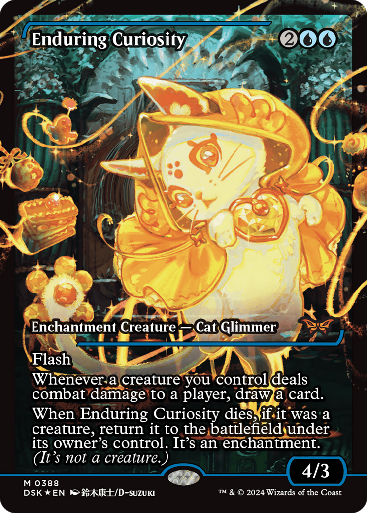 Image of Enduring Curiosity (DSK-388) - Duskmourn: House of Horror: (Showcase) Foil