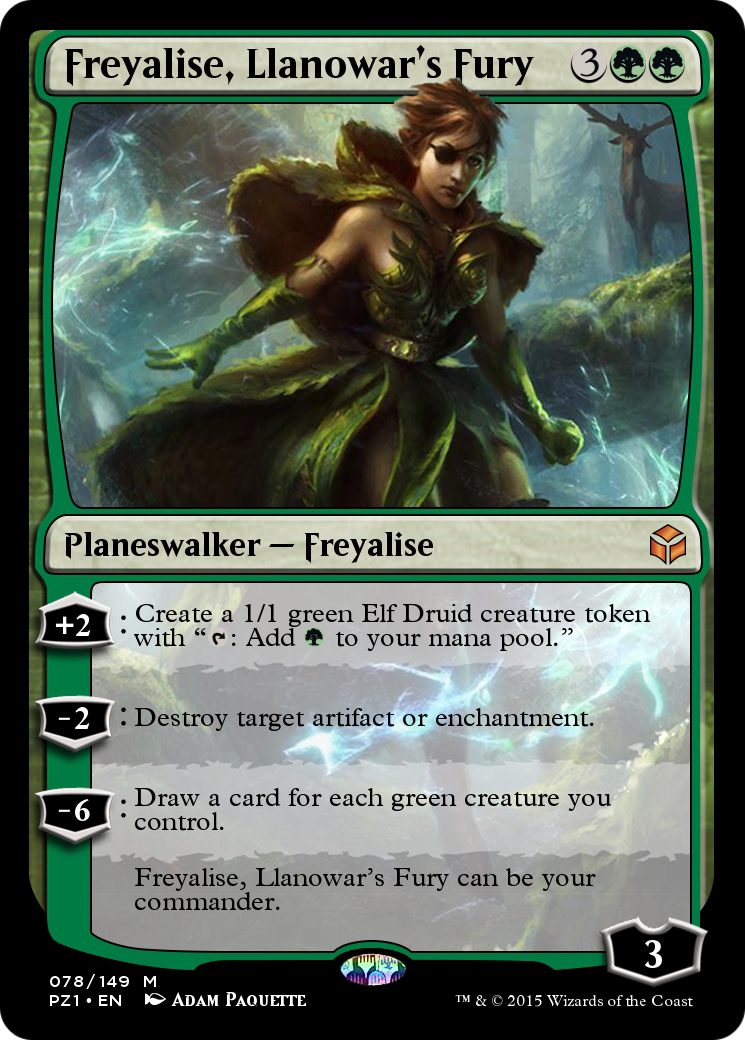 Image of Freyalise, Llanowar's Fury (PZ1-078) - Legendary Cube Prize Pack Foil