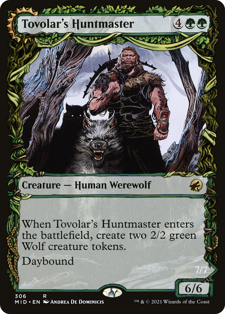 Image of Tovolar's Huntmaster (Showcase) (MID-306) - Innistrad: Midnight Hunt: (Showcase, Double Faced Transform) Foil