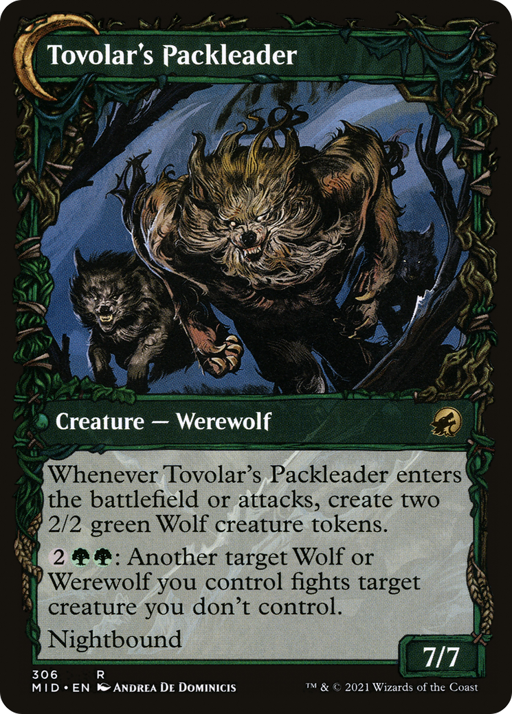 Image of Tovolar's Huntmaster (Showcase) (MID-306) - Innistrad: Midnight Hunt: (Showcase, Double Faced Transform) Foil