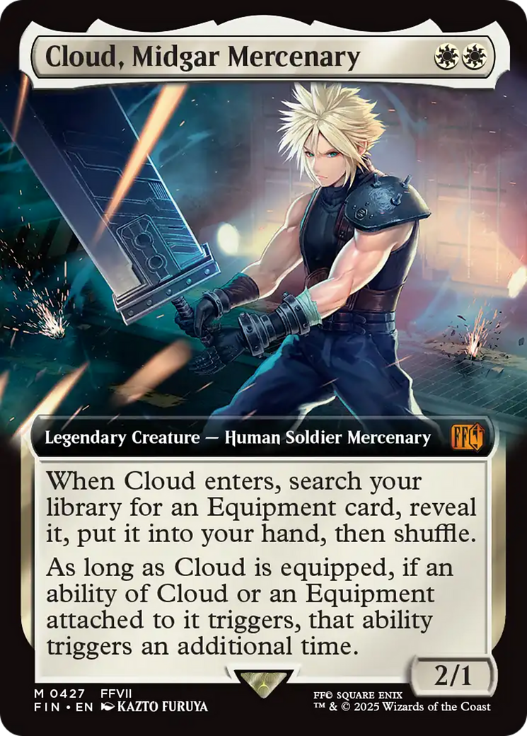 Image of Cloud, Midgar Mercenary (Extended Art) (FIN-427) - FINAL FANTASY: (Extended Art) Foil