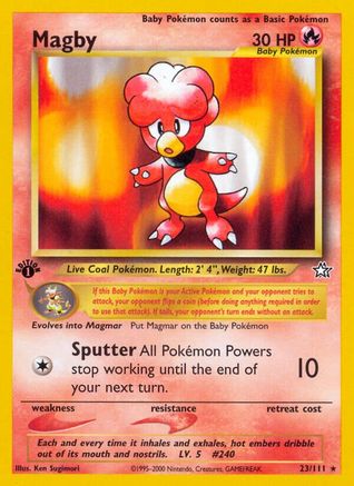 Image of Magby 023/111  - Unlimited Neo Genesis - Rare