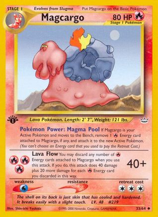 Image of Magcargo 033/64  - 1st Edition Neo Revelation - Uncommon