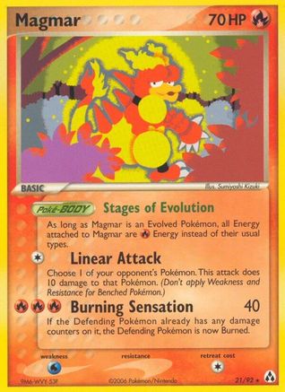 Image of Magmar 021  - Reverse Holofoil Legend Maker - Rare