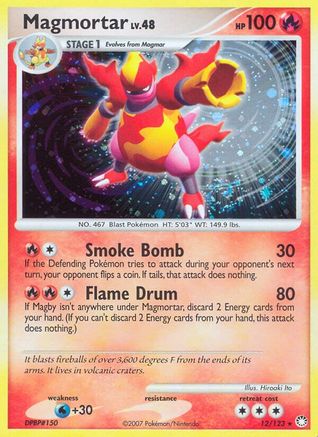 Image of Magmortar 012  - Holofoil Mysterious Treasures - Holo Rare