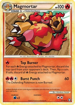 Image of Magmortar 027  - Reverse Holofoil Triumphant - Rare