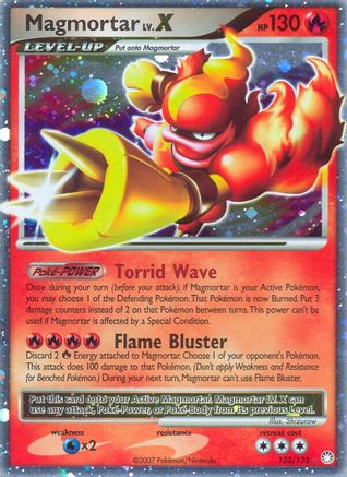 Image of Magmortar Lv.X 123/123  - Holofoil Mysterious Treasures - Ultra Rare